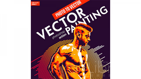 PS动作-矢量绘画Vector Painting CS6 & CC+ Photoshop Action