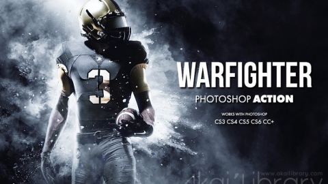 PS动作 战士Warfighter Photoshop Action