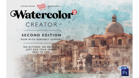 PS动作-水彩创作者Watercolor Creator • Second Edition
