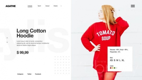 AE模板 简约时尚店清洁市场促销服装收藏店产品介绍 Minimal Fashion Store