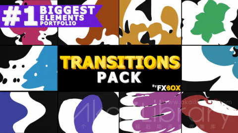 AE模板 手绘液态转场包 Flash FX Splash Transitions After Effects