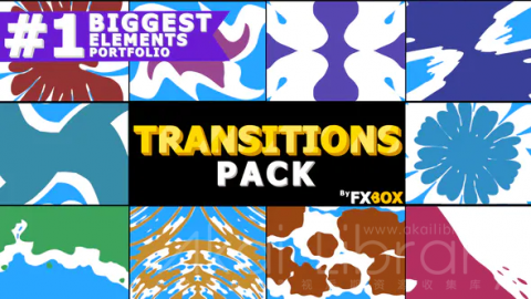 AE模板 手绘液态转场包 liquid Transitions Pack
