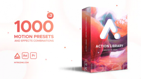 AE扩展预设脚本：图层物体运动出现消失动效动画工具包 Action Library