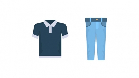 图片素材 扁平T恤衬衫裤子牛仔裤衣服 8
