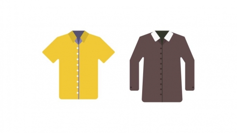 图片素材 扁平衬衣衬衫T恤短袖长袖衣服 1