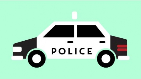 图片素材 扁平车辆警车 06