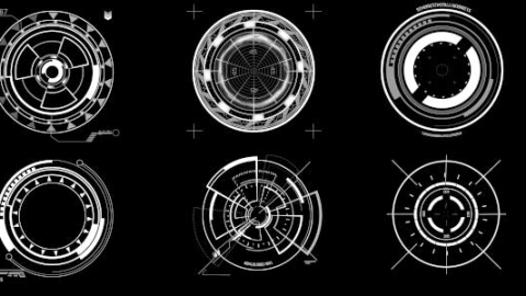 AE模板 圆形元素屏幕高科技 HUD界面元素 HUD Circle Elements