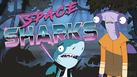 创意参考视频 手绘动画创意短片SPACE SHARKS   2019