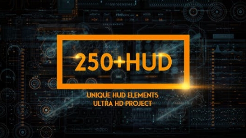 AE模板 135个用户界面屏幕高科技 HUD界面元素 hud SCI FI 1.1 (135 elements)