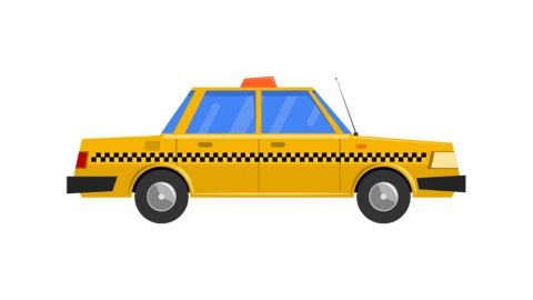 图片素材 扁平车辆出租车 02