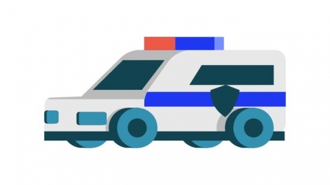 图片素材 扁平车辆救护车急救车