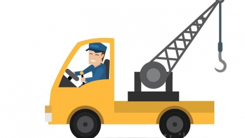 图片素材 扁平车辆拖车 01