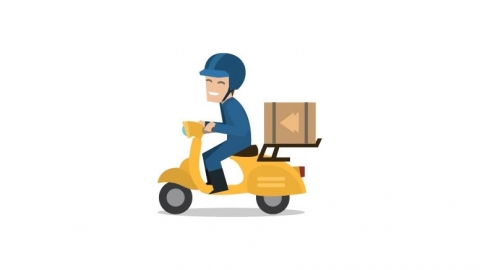 图片素材 扁平车辆外卖电动车 04