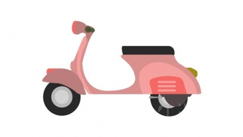 图片素材 扁平摩托车