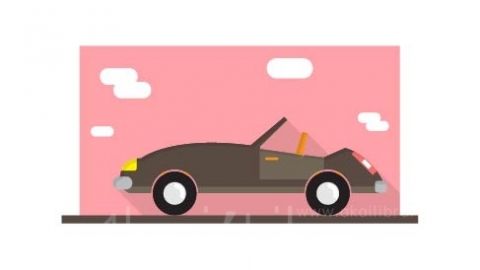 图片素材 扁平车辆跑车8
