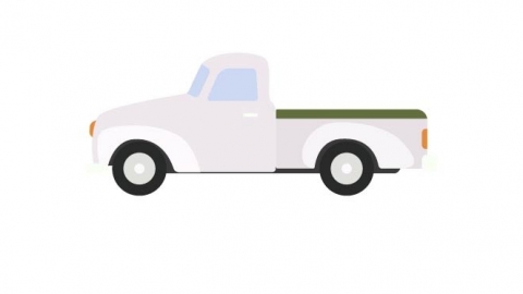 图片素材 扁平车辆小货车