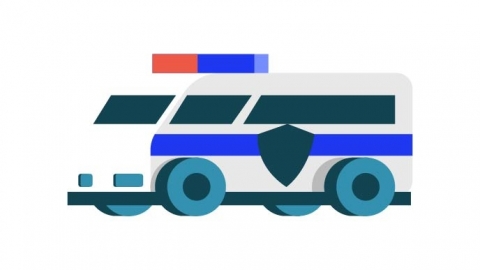 图片素材 扁平车辆救护车急救车