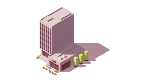 图片素材- 等距商场超市卖场建筑物立体-9