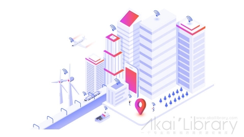 图片素材 等距楼房高楼城市轻轨立体场景-10