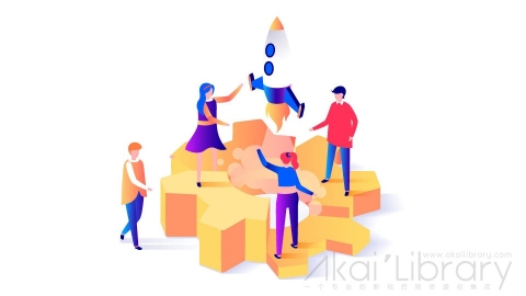 图片素材 等距火箭齿轮合作办公生活立体场景-7