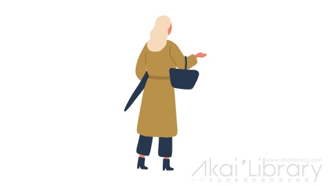 图片素材 扁平拿伞女人插画卡通日常角色人物-13