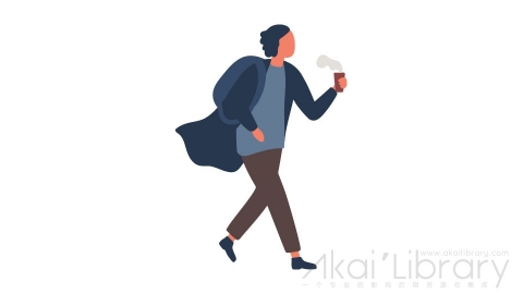 图片素材 扁平走路男人插画卡通日常角色人物-30
