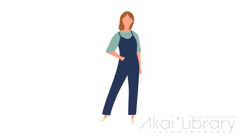 图片素材 扁平叉腰摆拍女人插画卡通日常角色人物-20