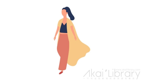 图片素材 扁平风衣女人插画卡通日常角色人物-6