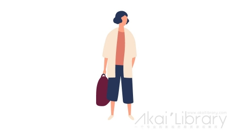 图片素材 扁平提包女人插画卡通日常角色人物-4