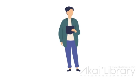 图片素材 扁平看书男人插画卡通日常角色人物-8