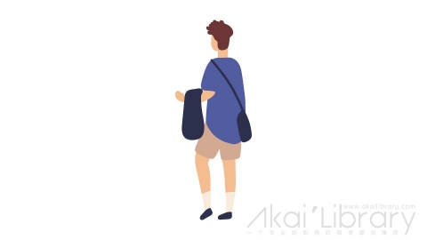 图片素材 扁平拿衣服男人插画卡通日常角色人物-42
