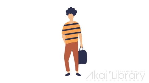 图片素材 扁平提包男人插画卡通日常角色人物-25