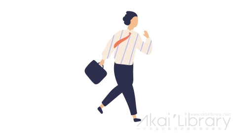 图片素材 扁平走路男人职员插画卡通日常角色人物-11