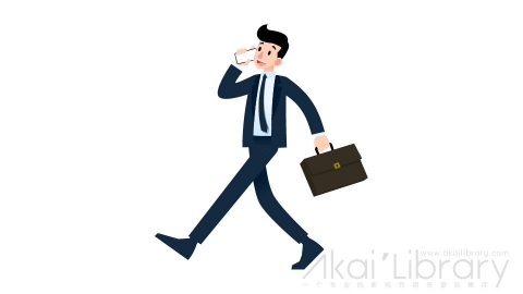 图片素材 扁平打电话商务男人西装职场人物角色-1
