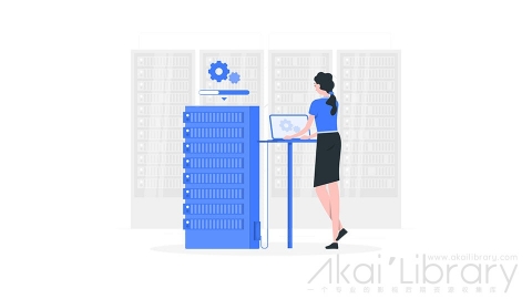 图片素材 服务器主机检查插画扁平场景