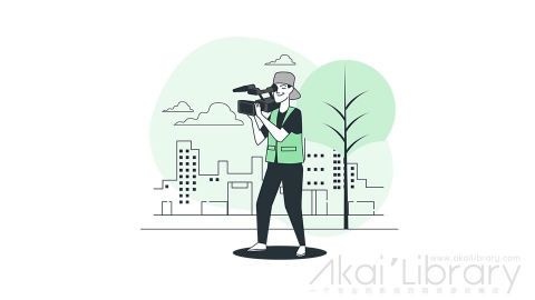 图片素材 摄像师摄影师拍摄拍照录像电台线条扁平场景