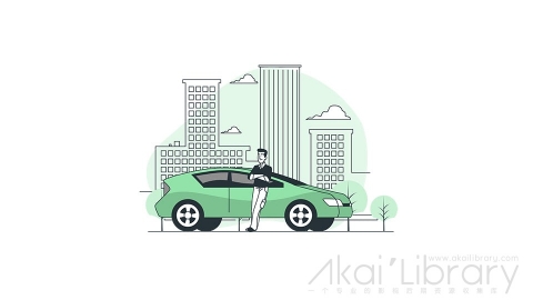 图片素材 汽车司机打车顺风车导航代驾线条扁平场景