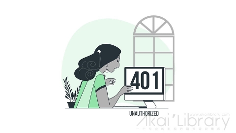 图片素材 401界面错误未授权线条扁平场景