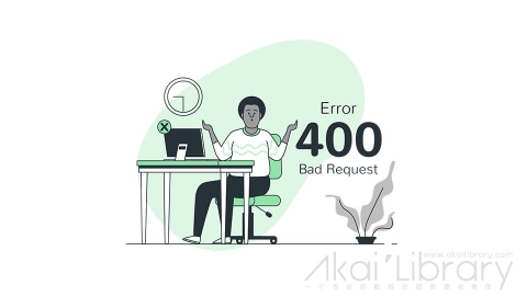图片素材 400页面错误请求线条扁平场景