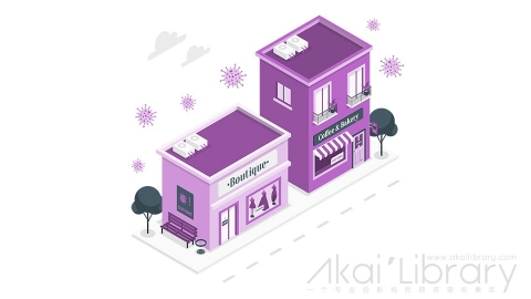 图片素材 疫情期间闭店关门停业等距立体场景