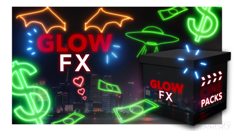 AE模板 85个手绘发光线条霓虹闪烁图形动画叠加素材_CinePacks_Glow_FX
