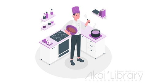 图片素材 厨师做饭烹饪炒菜等距立体场景