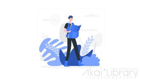 图片素材 看地图探险探路寻路冒险插画扁平场景