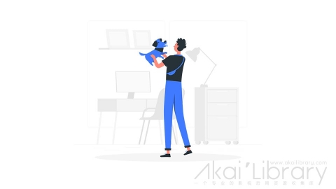 图片素材 宠物狗遛狗人与狗插画扁平场景