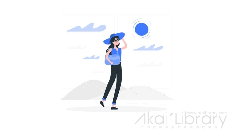 图片素材 晴天阳光插画扁平场景
