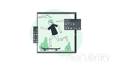 图片素材 设计软件Adobe线条扁平场景