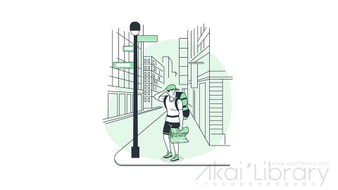 图片素材 迷路迷失方向迷茫线条扁平场景