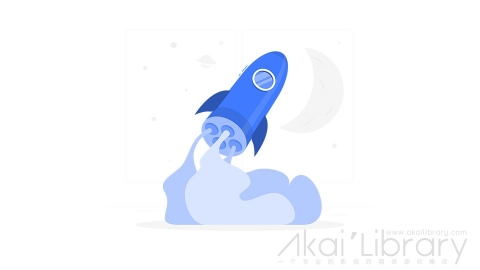 图片素材 火箭发射点火插画扁平场景