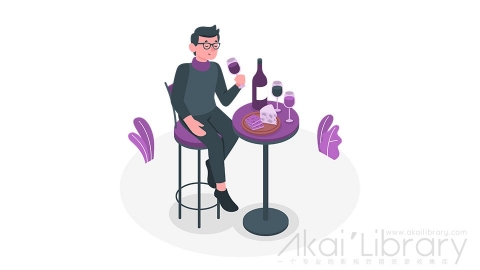 图片素材 喝红酒品酒等距立体场景