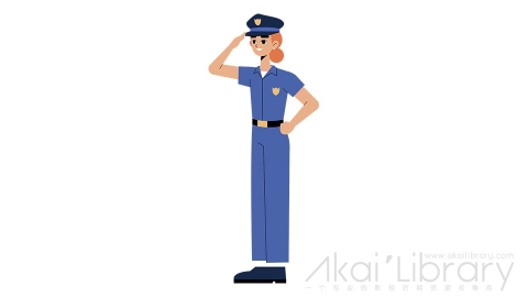 图片素材 扁平警察职业人物角色-1